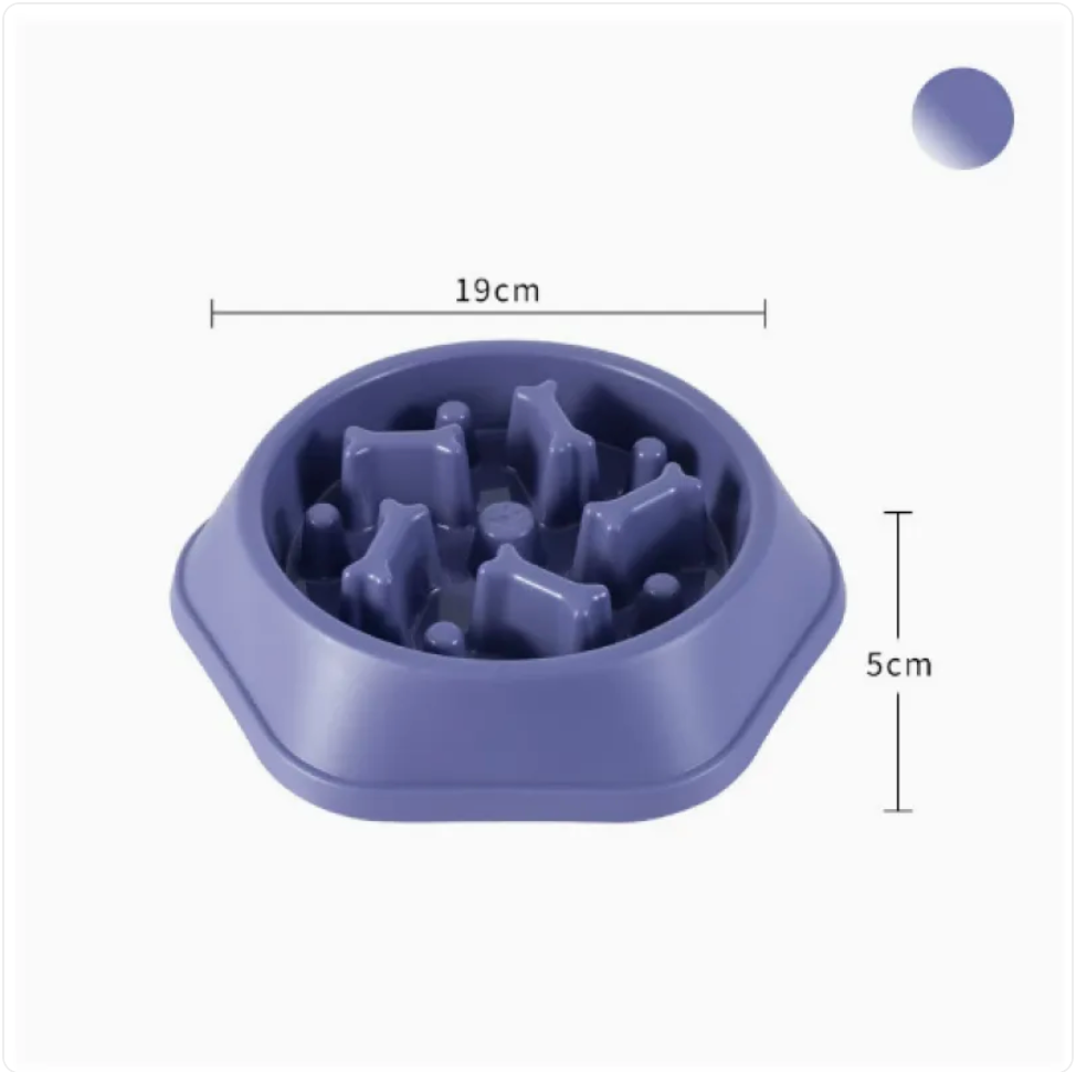 Furlow Slow Feeder Dog Bowl color options — Blue Purple and Red available